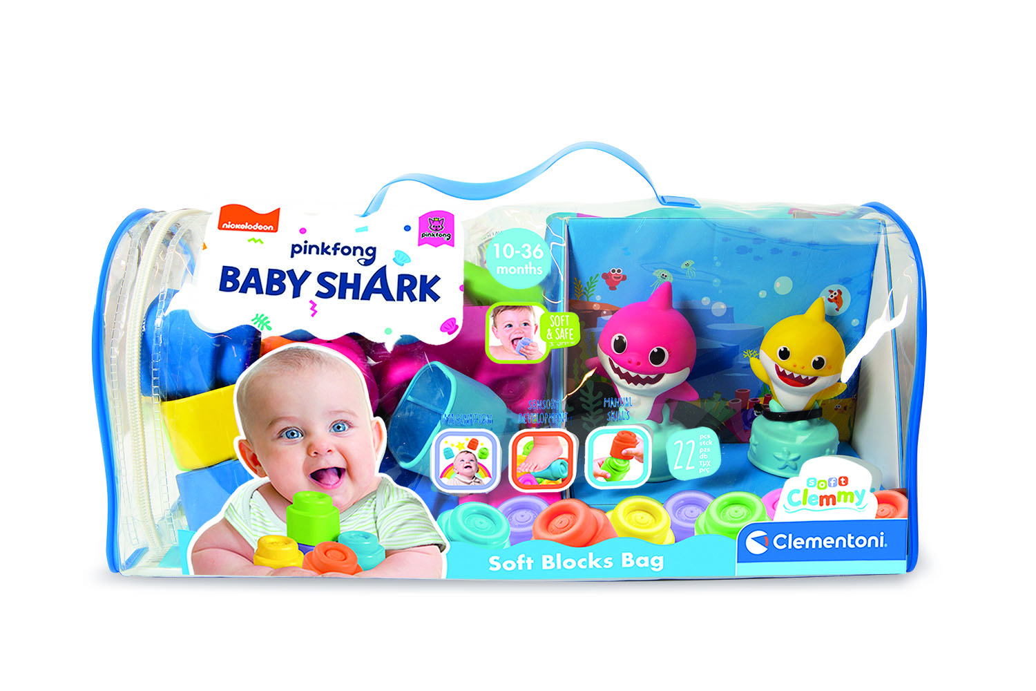 Clemmy - Baby Shark játékszett karakterekkel, táskában