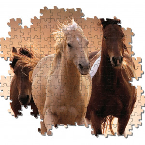 1000 db-os High Quality Collection puzzle négyzet alakú dobozban - Vágtázó lovak