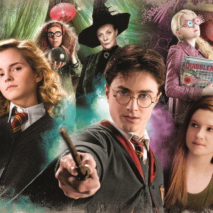 104 db-os SuperColor puzzle négyzet alakú dobozban - Harry Potter (Hermione, Harry, Ron)