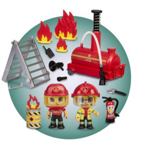 Pinypon Action - tűzoltóegység 2 figurával, kiegészítő doboz