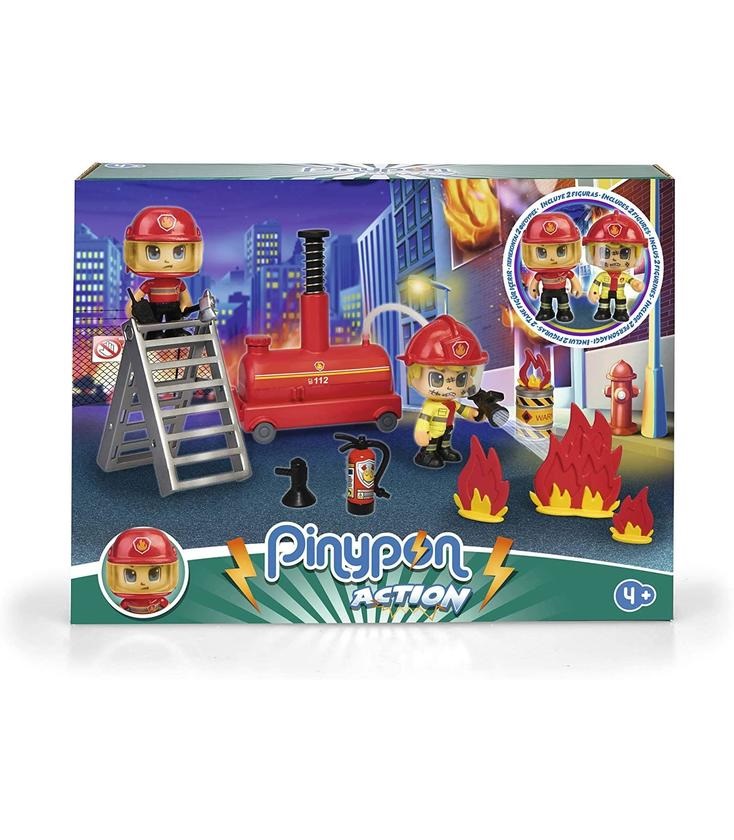 Pinypon Action - tűzoltóegység 2 figurával, kiegészítő doboz