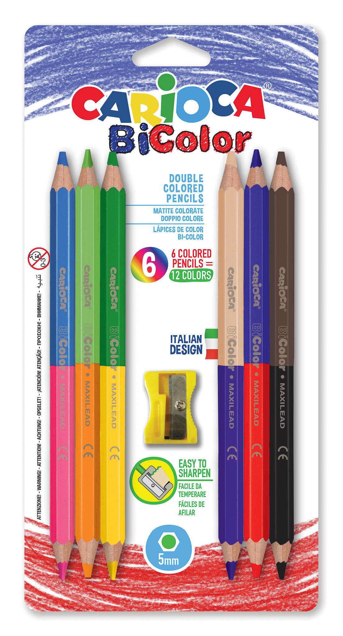 Carioca - Jumbo kétvégű színes ceruza készlet hegyezővel,...