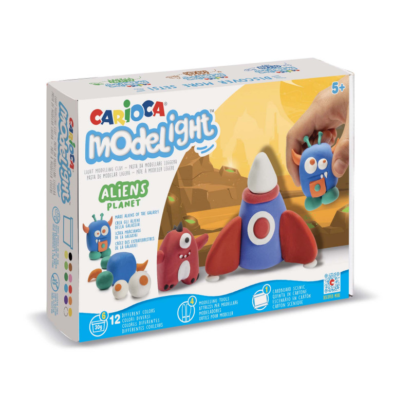 Carioca Modelight - Maxi Play Box, Űrlények gyurmakészlet