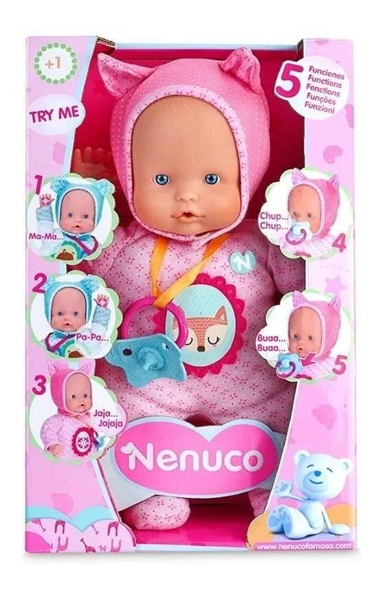 Nenuco - puha testű baba, 5 funkcióval és kiegészítőkkel