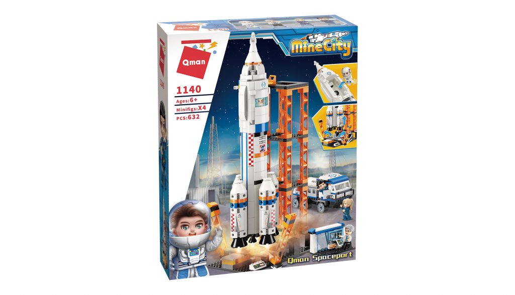 QMAN® 1140 - MineCity Spaceflight, Űrkilövő állomás, járművel