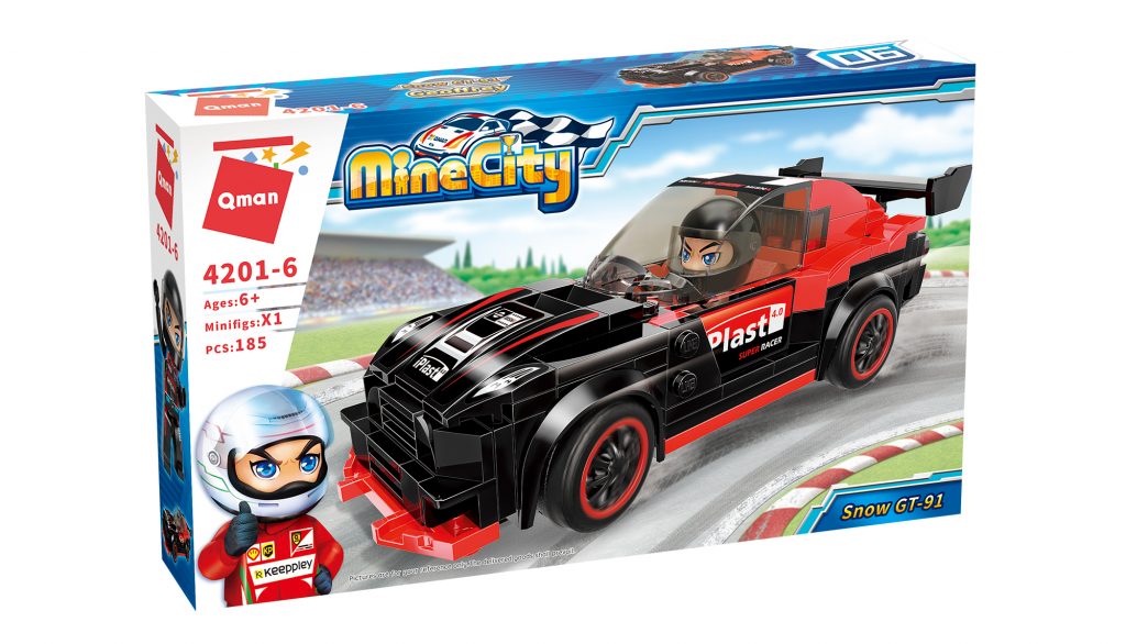 QMAN® 4201-6 - MineCity Racing Cars, Versenyautók - Hó GT-91