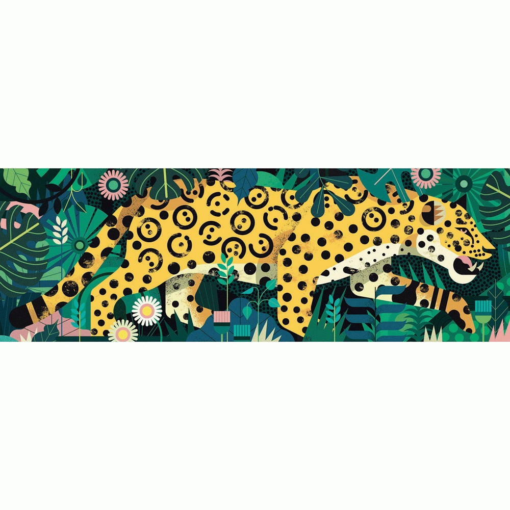 Lopakodó leopárd - Művész puzzle - Leopard 1000 db