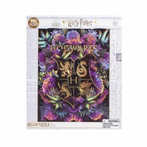 Paladone, Harry Potter Virág Mintás Roxfort Címer Puzzle, 1000 Db