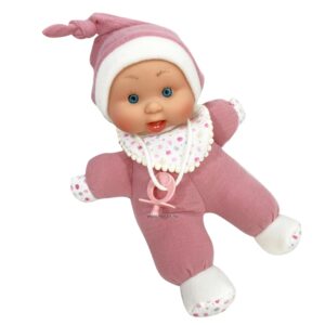 Gyömi puhatestű baba rózsaszín ruhában, 26 cm - NINES