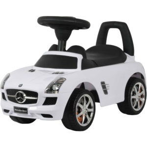 Lábbal hajtós autó Mercedes, fehér - Buddy Toys