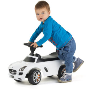 Lábbal hajtós autó Mercedes, fehér - Buddy Toys