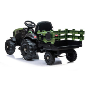 Elektromos traktor gyerekeknek, fekete-zöld - Buddy Toys